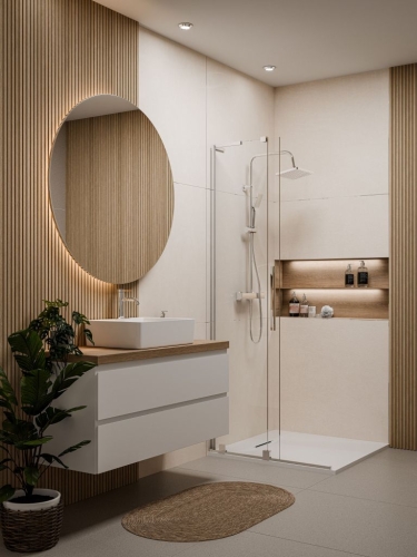 Invena Axira termosztátos zuhanyrendszer, króm AU-07-T01-V