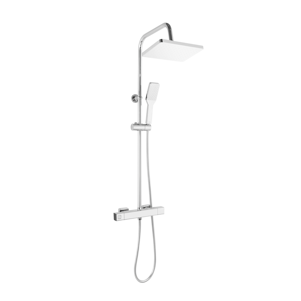 Invena Axira termosztátos zuhanyrendszer, króm AU-07-T01-V