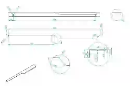 AREZZO design MONTEREY 40 cm-es fogantyú, arany AR-167737