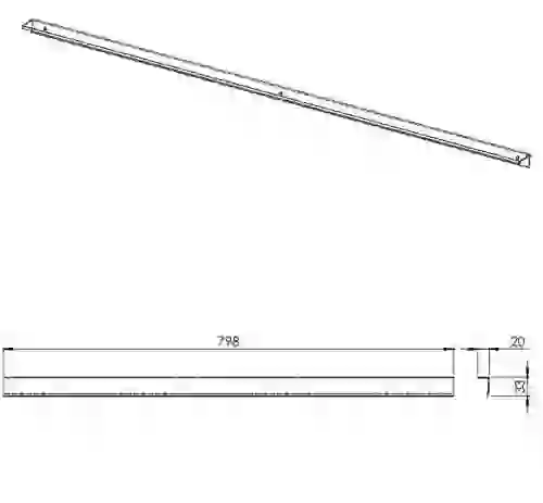 AREZZO design MONTEREY 80 cm-es fogantyú, arany AR-167739