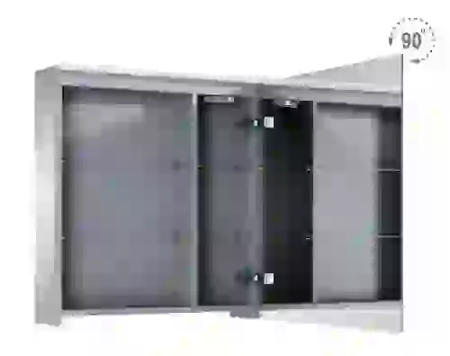 AREZZO design PREMIUM 1 ajtós tükrös szekrény 6065 cm, Technobox, Led lámpa AR-904663