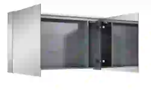 AREZZO design PREMIUM 2 ajtós tükrös szekrény 120x65 cm, Technobox, LED lámpa AR-904666