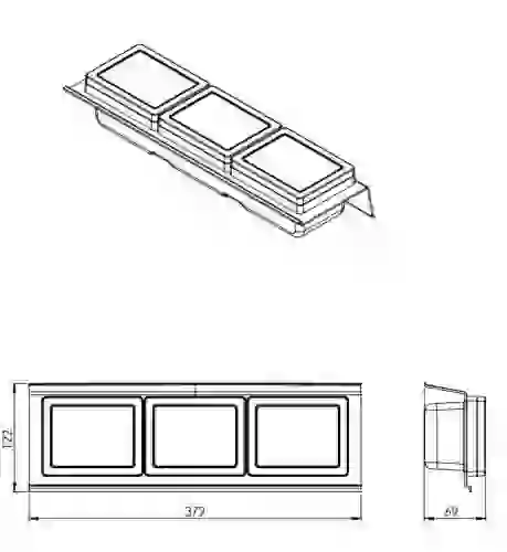 AREZZO design fiókrendező 400 mm, S méret, matt antracit AR-167349
