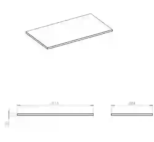 AREZZO design MARQUINA márvány mosdópult 90x49,4 cm matt fekete AR-167476