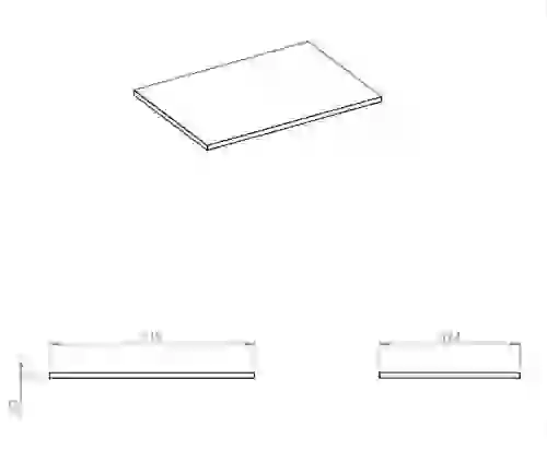 AREZZO design MARQUINA márvány mosdópult 70x49,4 cm matt fekete AR-167807