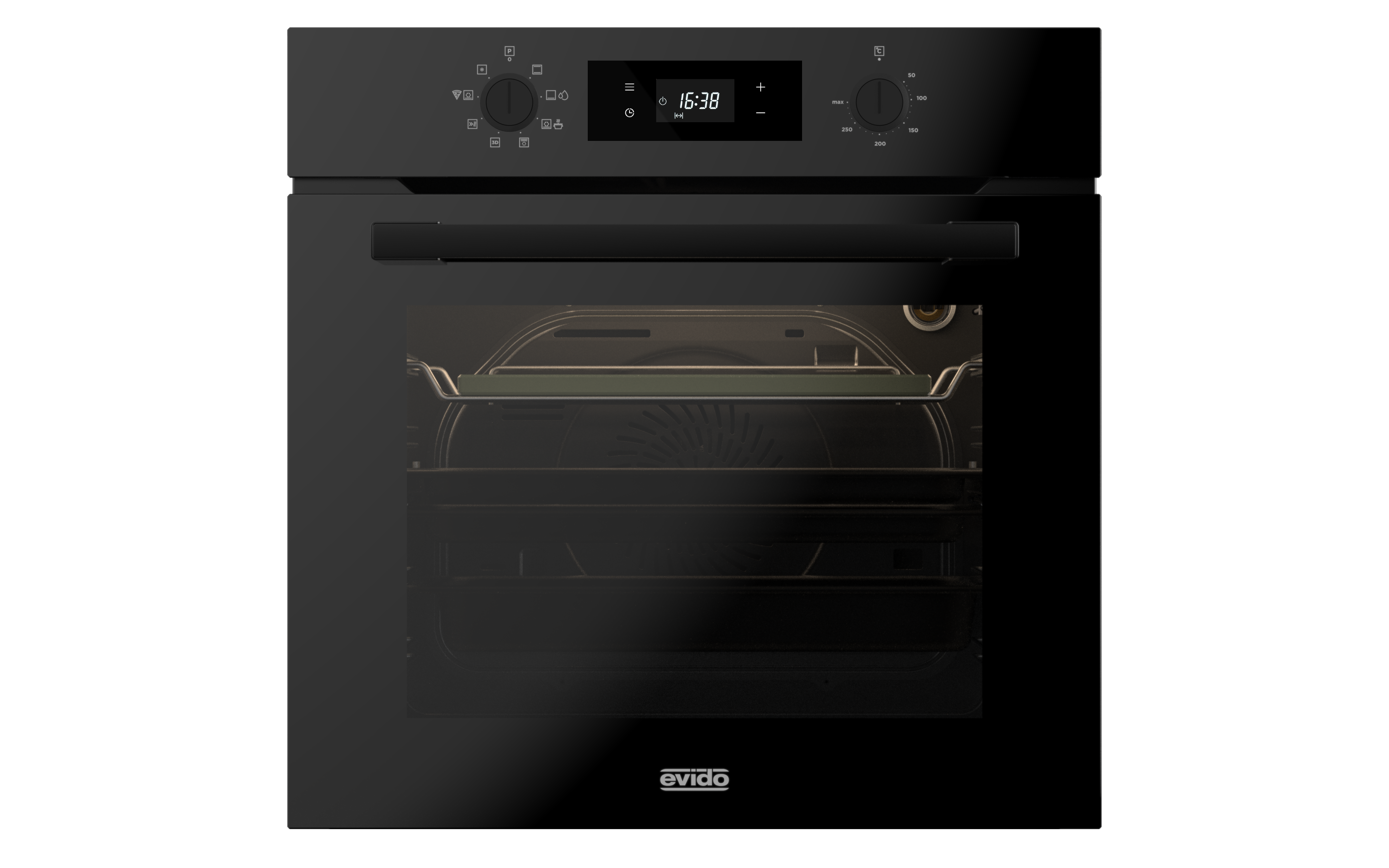 EVIDO LEVEL PRO 60B multifunkciós sütő, 60 cm, fekete, AirFry és Pizza funkcióval BOL6DB.4