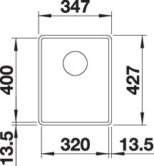 BLANCO SUBLINE 320-F szintbe építhető gránit mosogató, fehér 523419