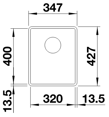 BLANCO SUBLINE 320-F szintbe építhető gránit mosogató, vulkánszürke 527342