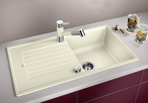 Blanco Zia 5 S Silgranit mosogató 86x50 cm lefolyó-távműködtetővel, fekete 526015