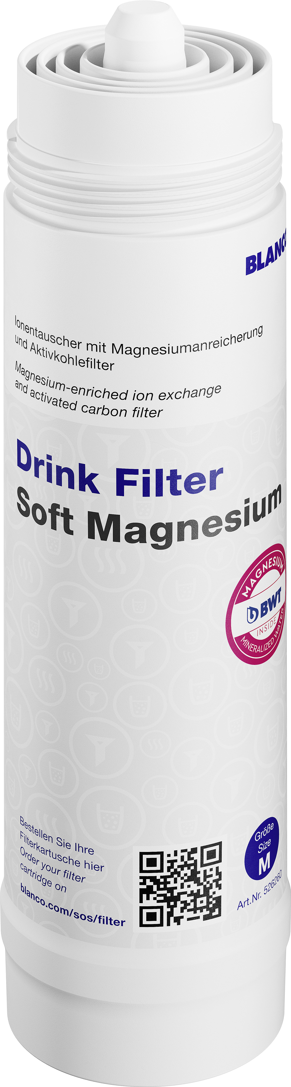BLANCO Drink Filter Soft Magnesium M szűrőbetét (szűrőkapacitás: 520 l) 526260